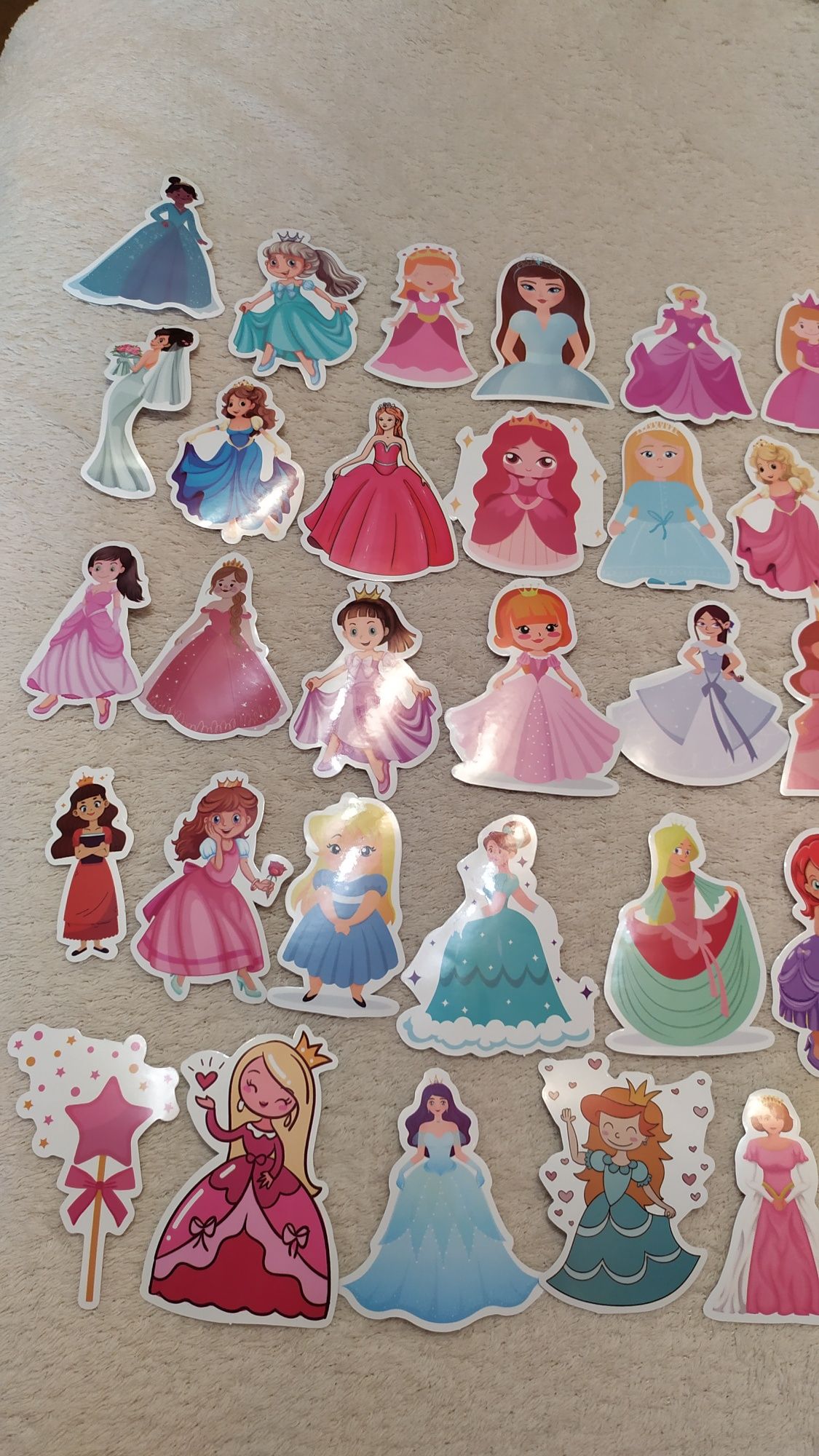 Наклейки, стикеры Принцессы, наліпки з принцесами