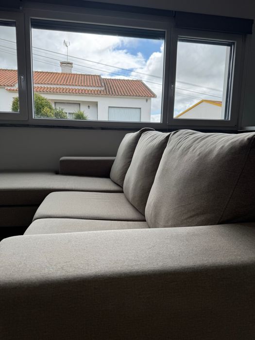 PROMOÇÃO! Sofá (Cor Bege com Chaise Lounge)