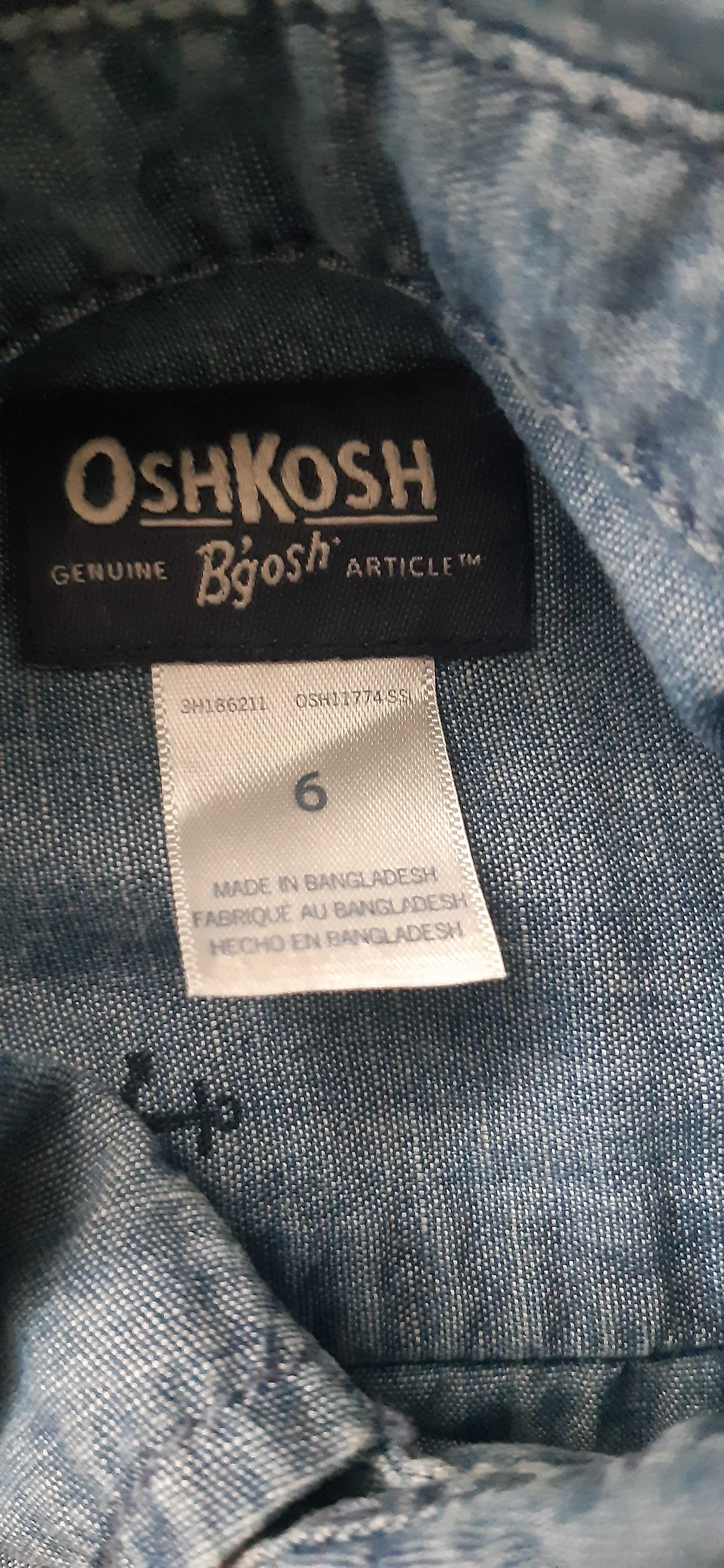 Camisa de ganga  Osskosh menino 6A - nova