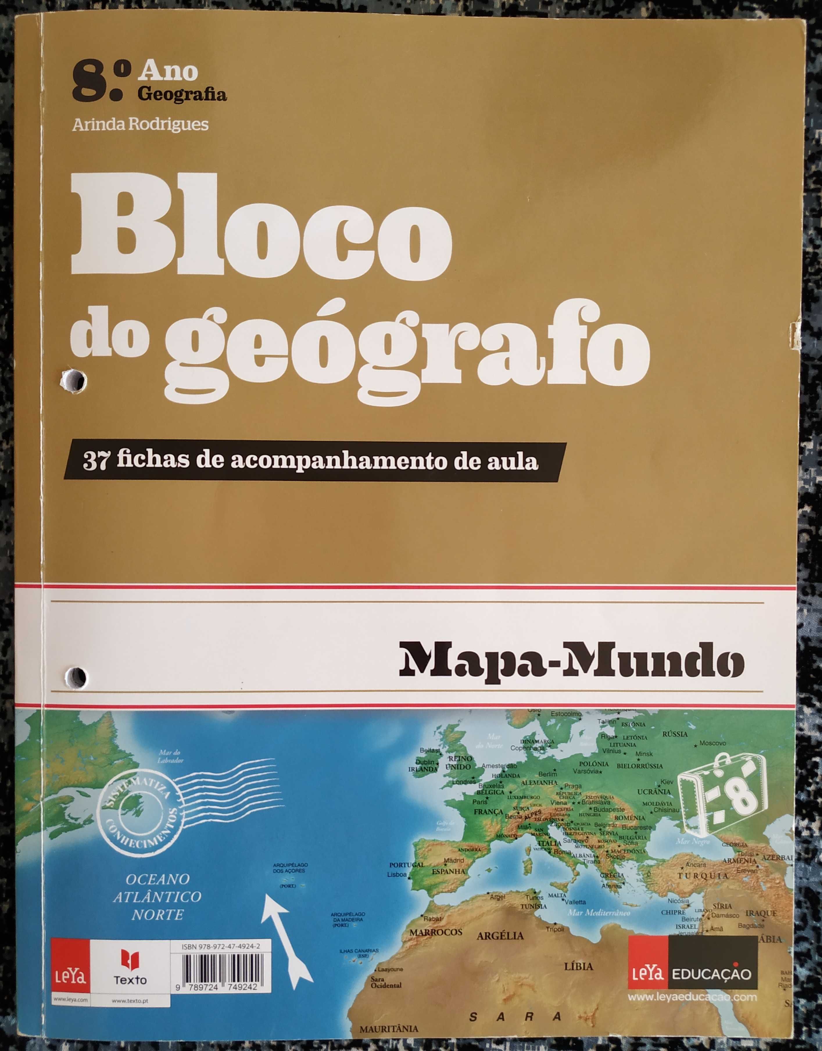 Caderno de atividades de Geografia 8 ano, Mapa-Mundo.