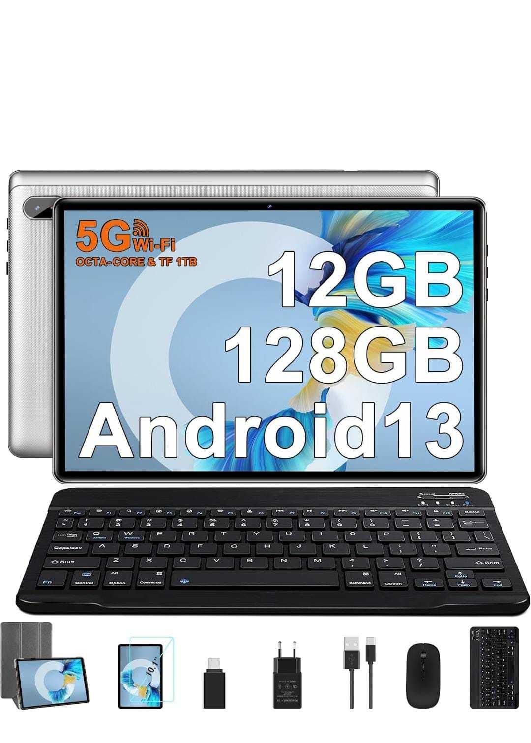 Tablet FACETEL de 10 polegadas Android 13 com teclado e rato