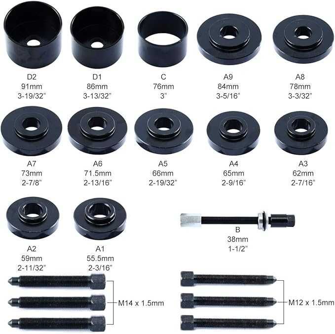 Ściągacz łożyska koła piasta adapter 19-częściowy