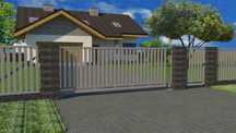 Brama przesuwna (pion. profil 80x20) 4mx1,2m ocynk PRODUCENT
