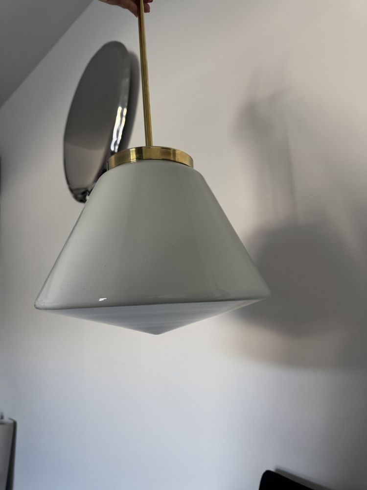Lampa mosiężna vintage prl retro