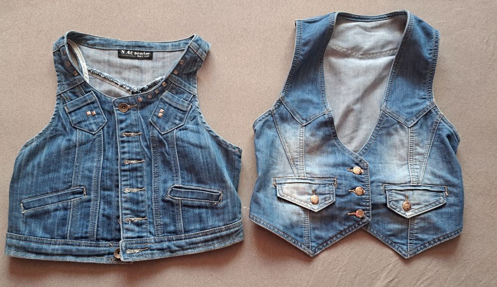 Kamizelki jeans 2szt.