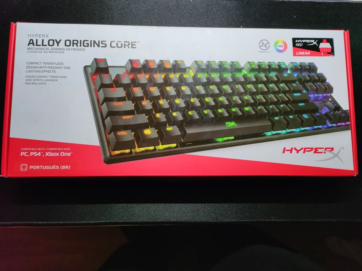 Teclado Gaming HyperX Alloy Origins Core PT/BR (Mx Red Switches) NOVO