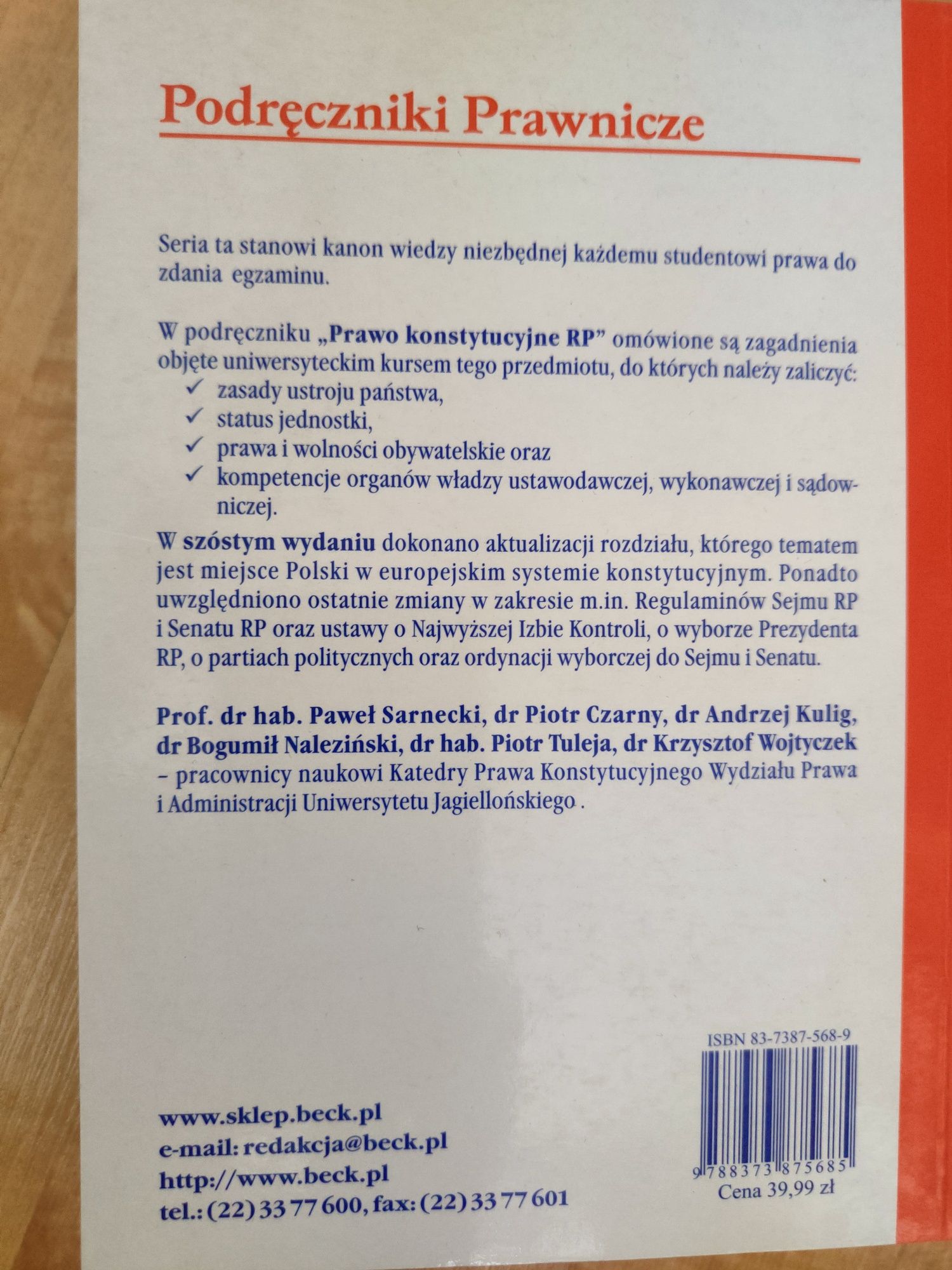 Prawo konstytucyjne RP Paweł Sarnecki