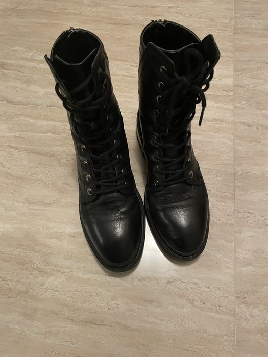 Botki czarne trapery 38