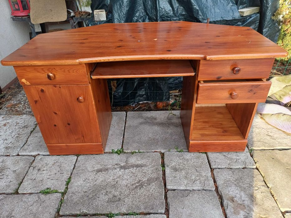 Biurko sosnowe duże