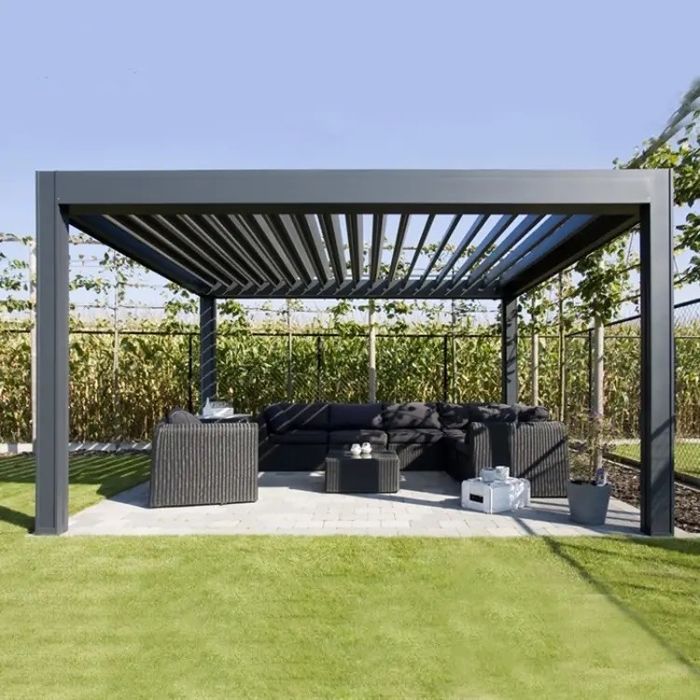 Altana pergola aluminiowa 3x3 Led RGB elektryczny dach