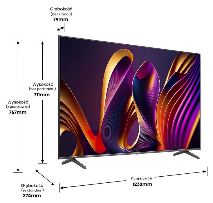 Telewizor HISENSE 55E7NQ Pro 55" QLED 4K 144Hz