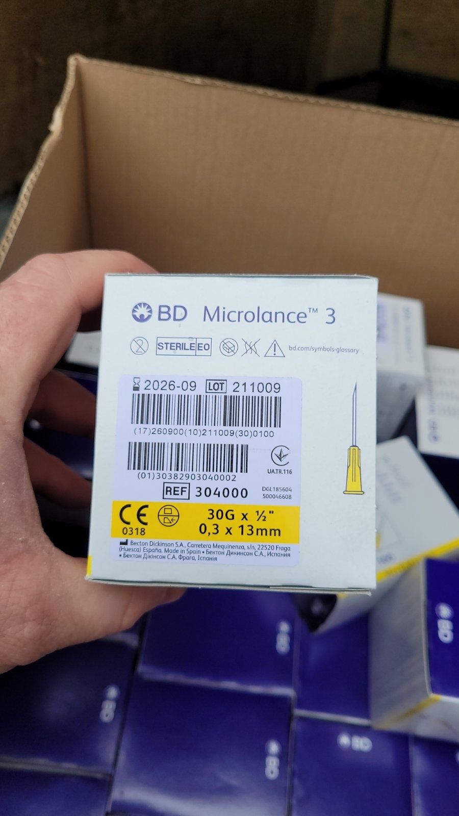 Иглы BD Microlance Микроланс 30G (0,3×13mm)