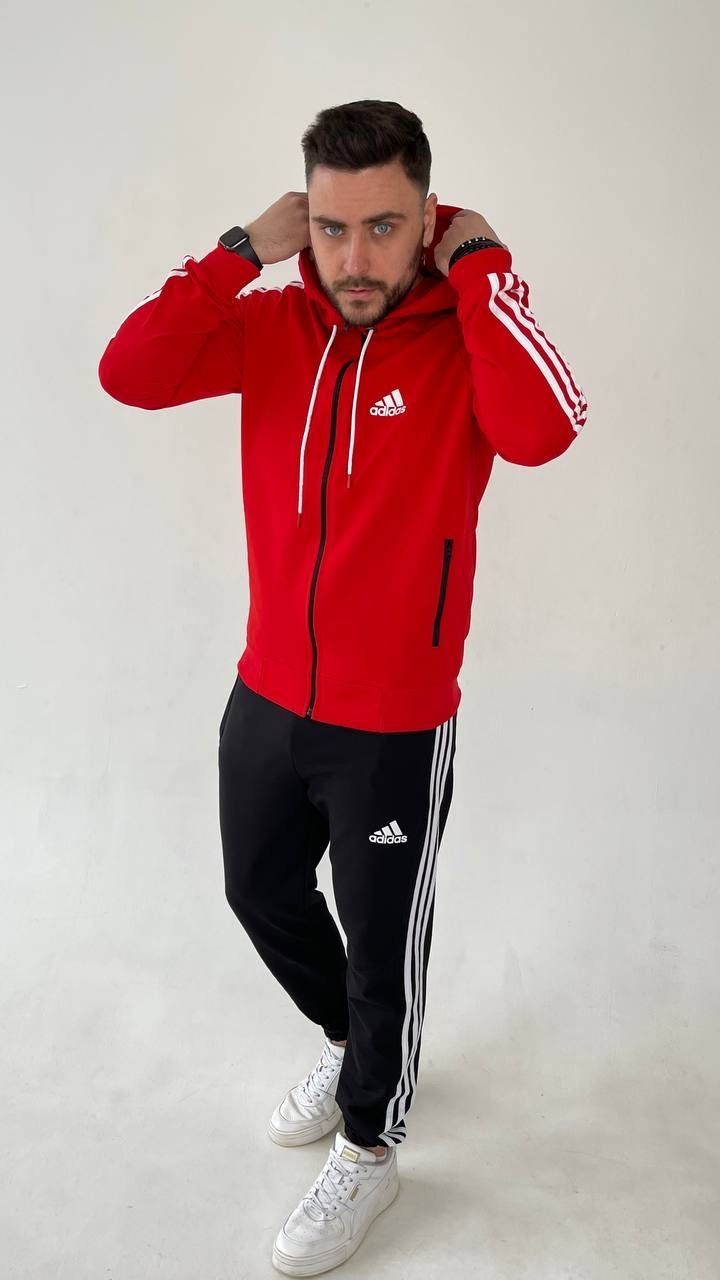 Костюм чоловічий Adidas  штани кофта застібка вітрівка з капюшоном