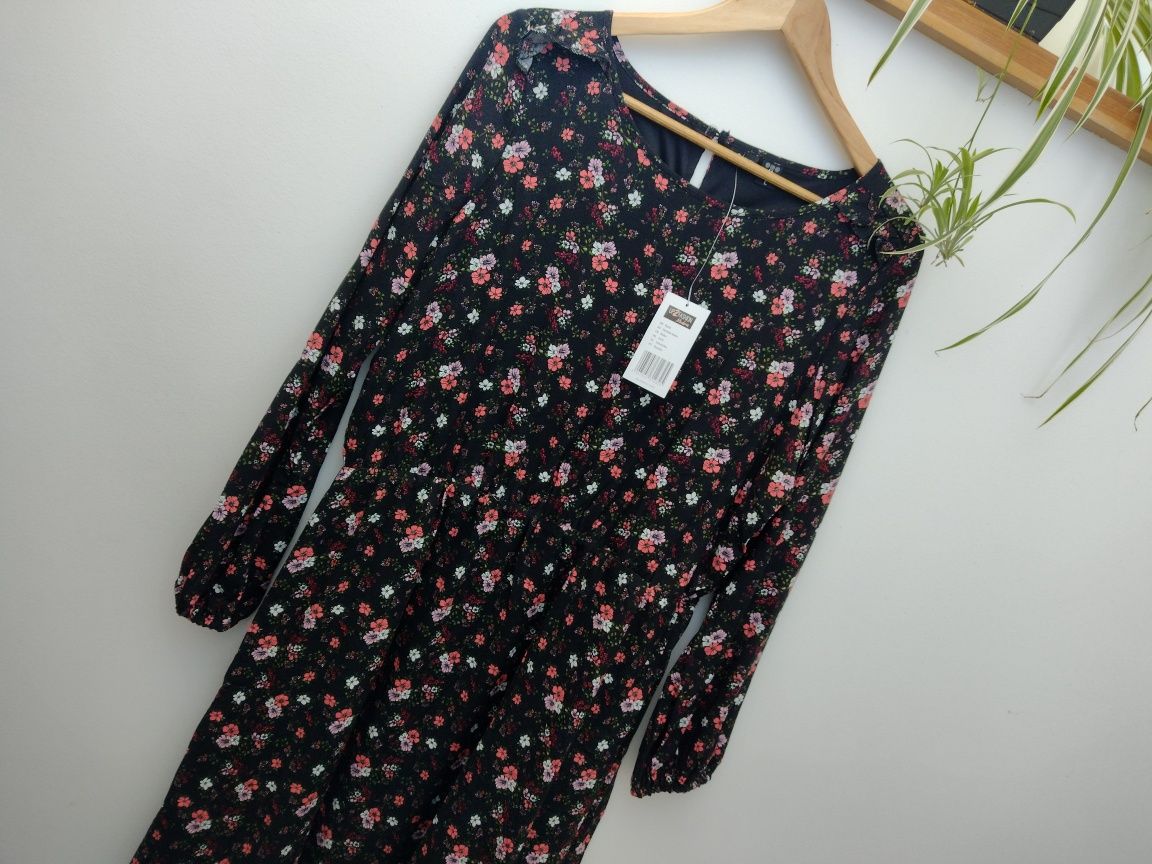 Wiskozowa sukienka Boho L 40 Nowa
