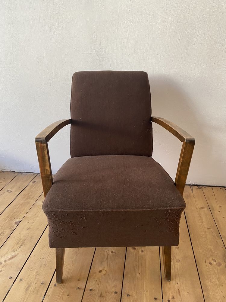 Fotel vintage, retro, prl z drewna