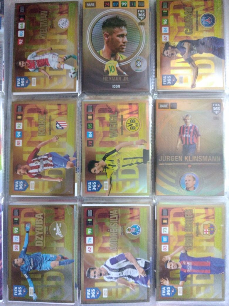 Karty limited edition fifa 365 Panini 2017 zestaw Lewandowski