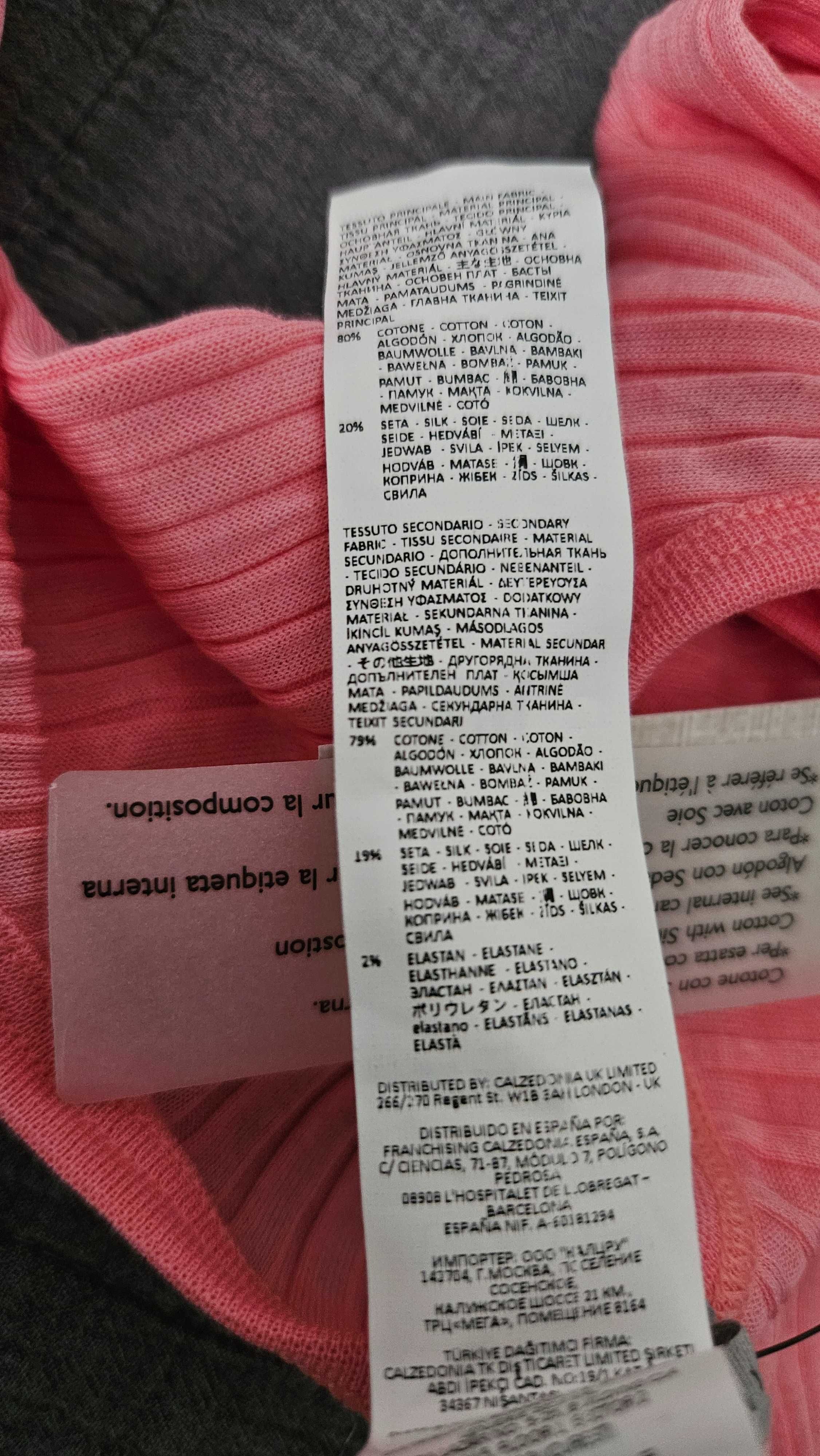 INTIMISSIMI bluzka JEDWAB BAWEŁNA dekolt serek S/36