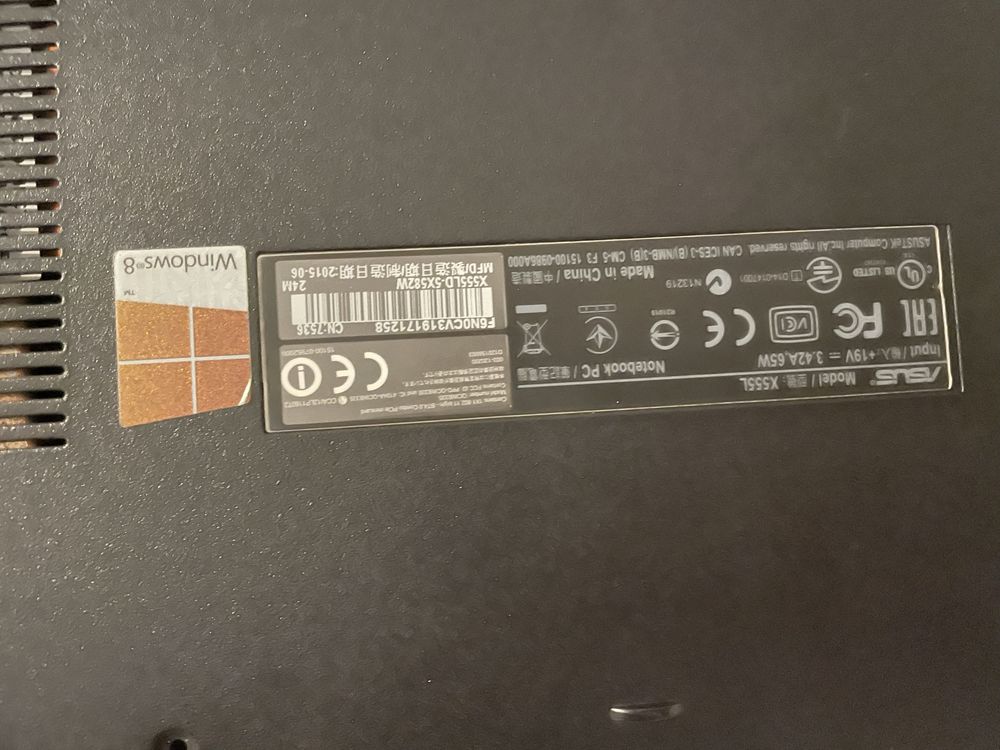Portatil asus preto x555L i5
