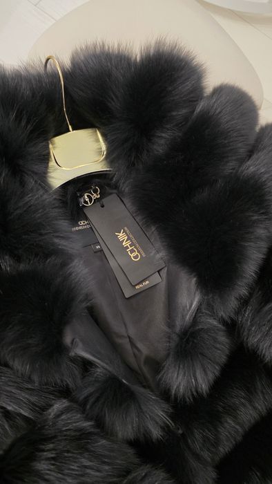 Ochnik Futro naturalne lis czarny XS