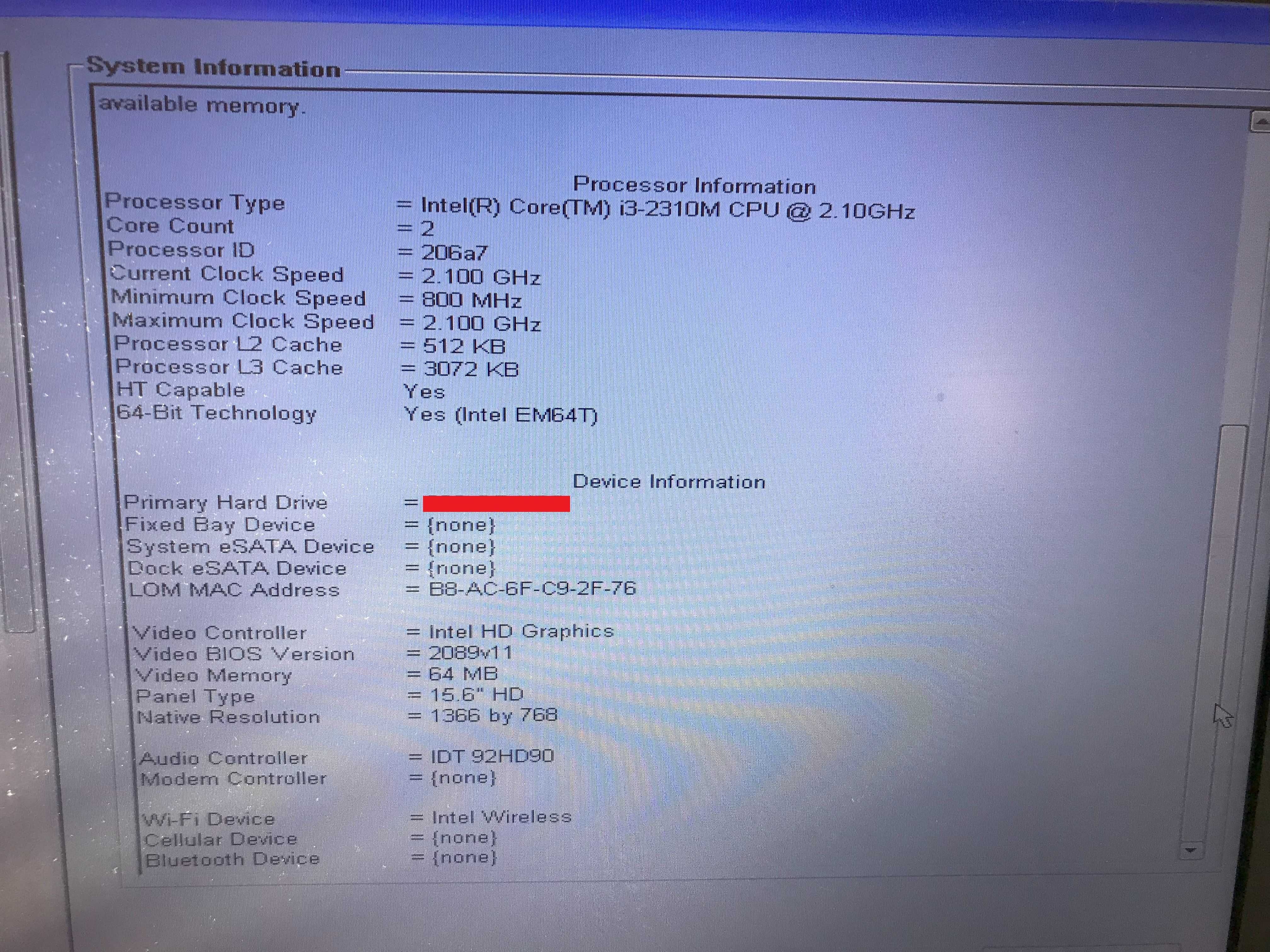Dell Latitude E5520 I3 8GB RAM BEZ DYSKU