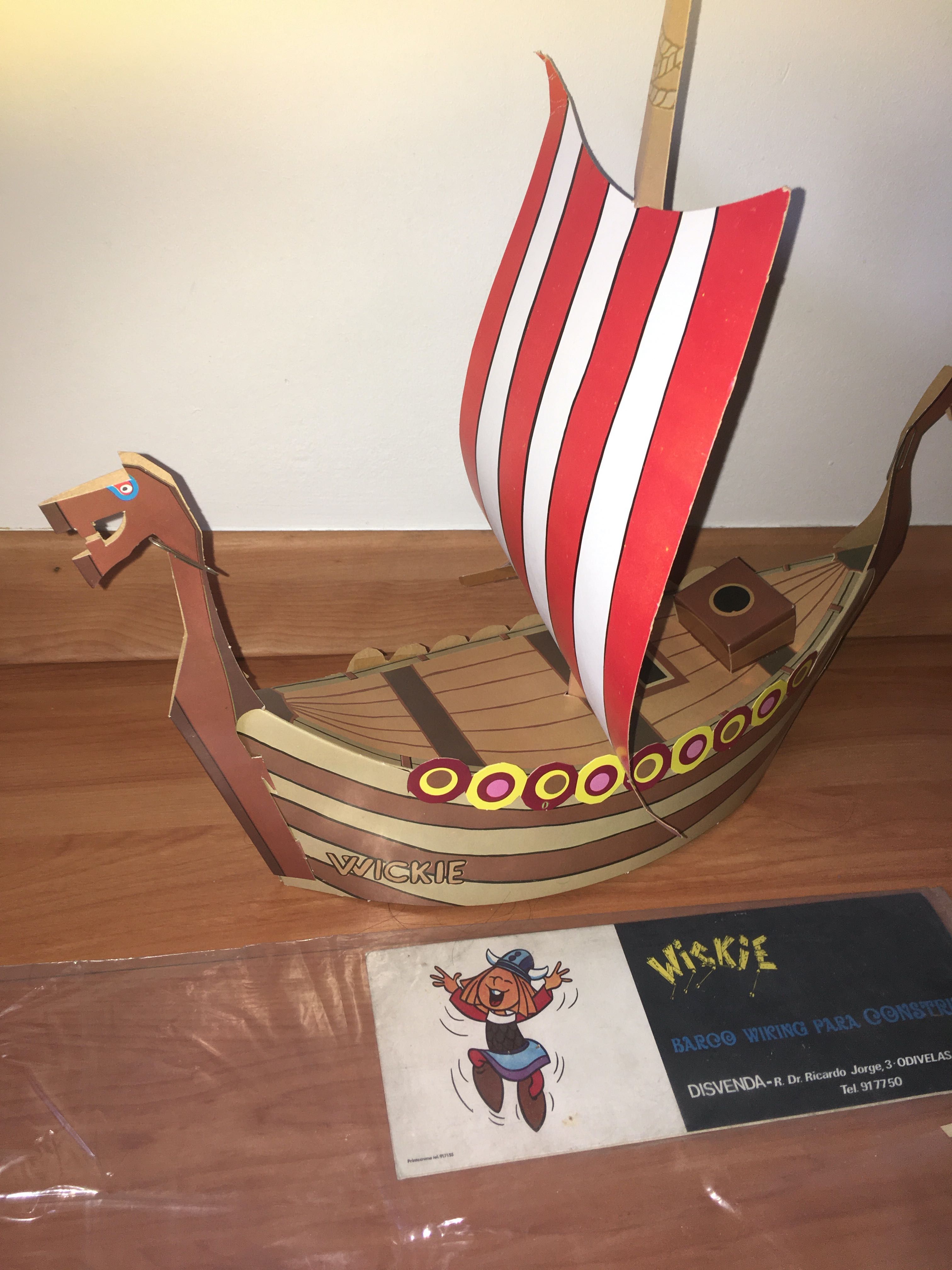 barco em papel da desvenda dos vikings