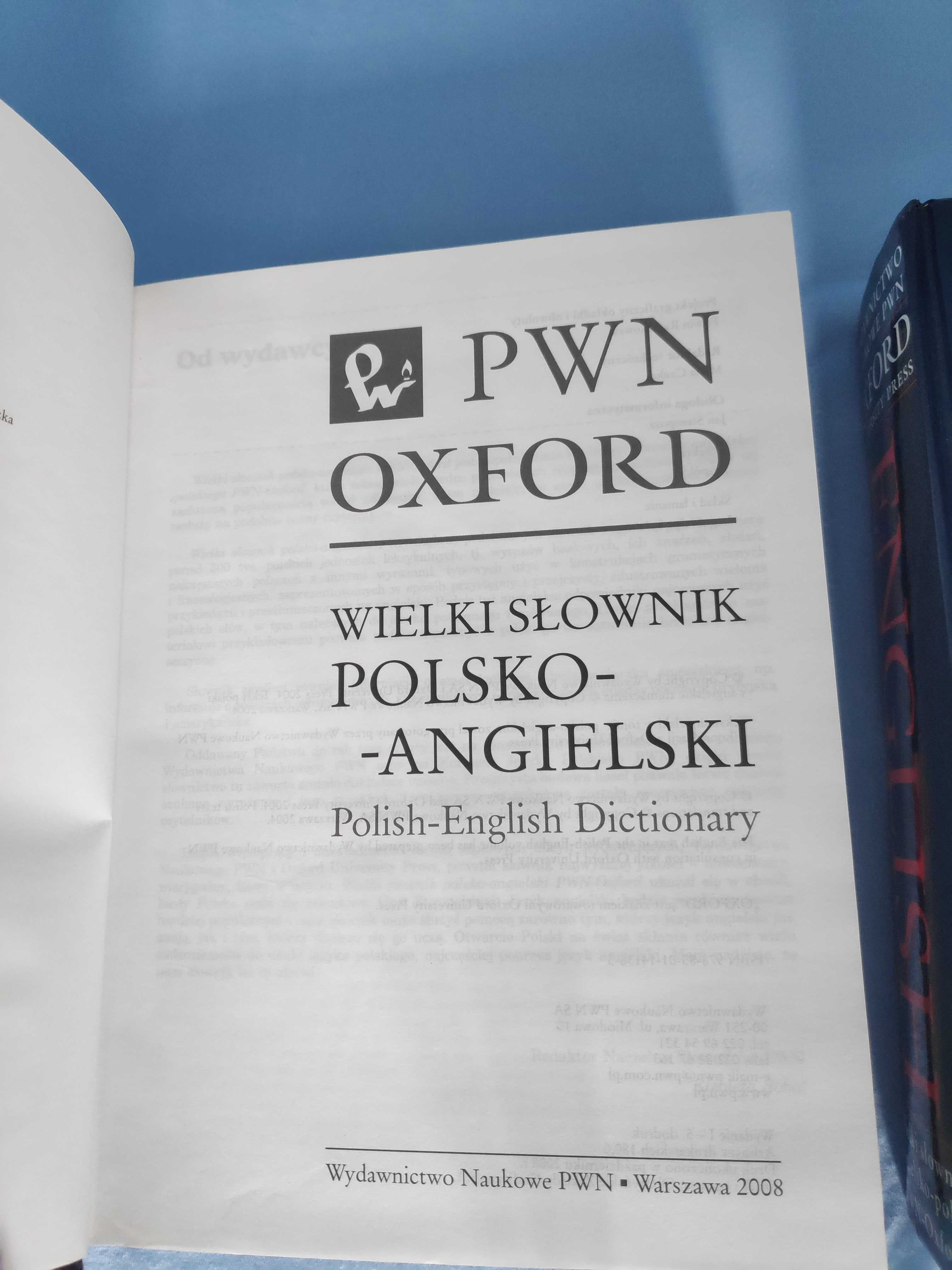 PWN Oxford Wielki Słownikownik polsko-angielski i angielsko-polski