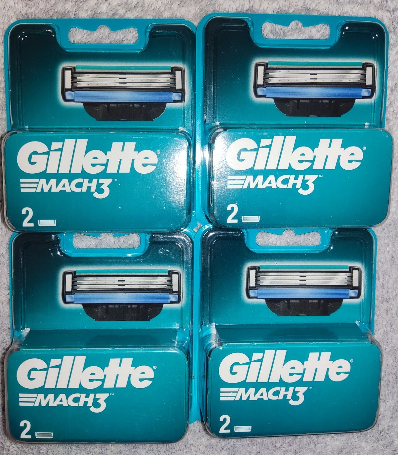 Змінні леза Gillette mach 3. 2, 4, 12 шт.