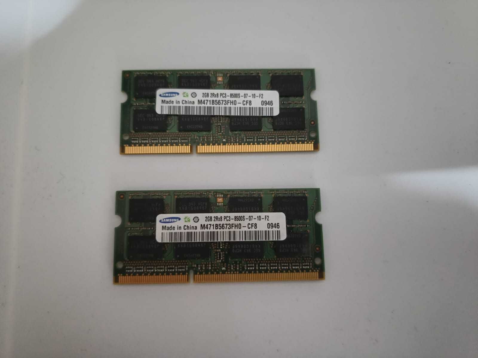 Zestaw 2 kości Ram Samsung 2GB 2RX8 PC3-8500S. (11)