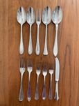 Zestaw platerowanych sztućców sygnowanych m.in. Fraget WMF Christofle