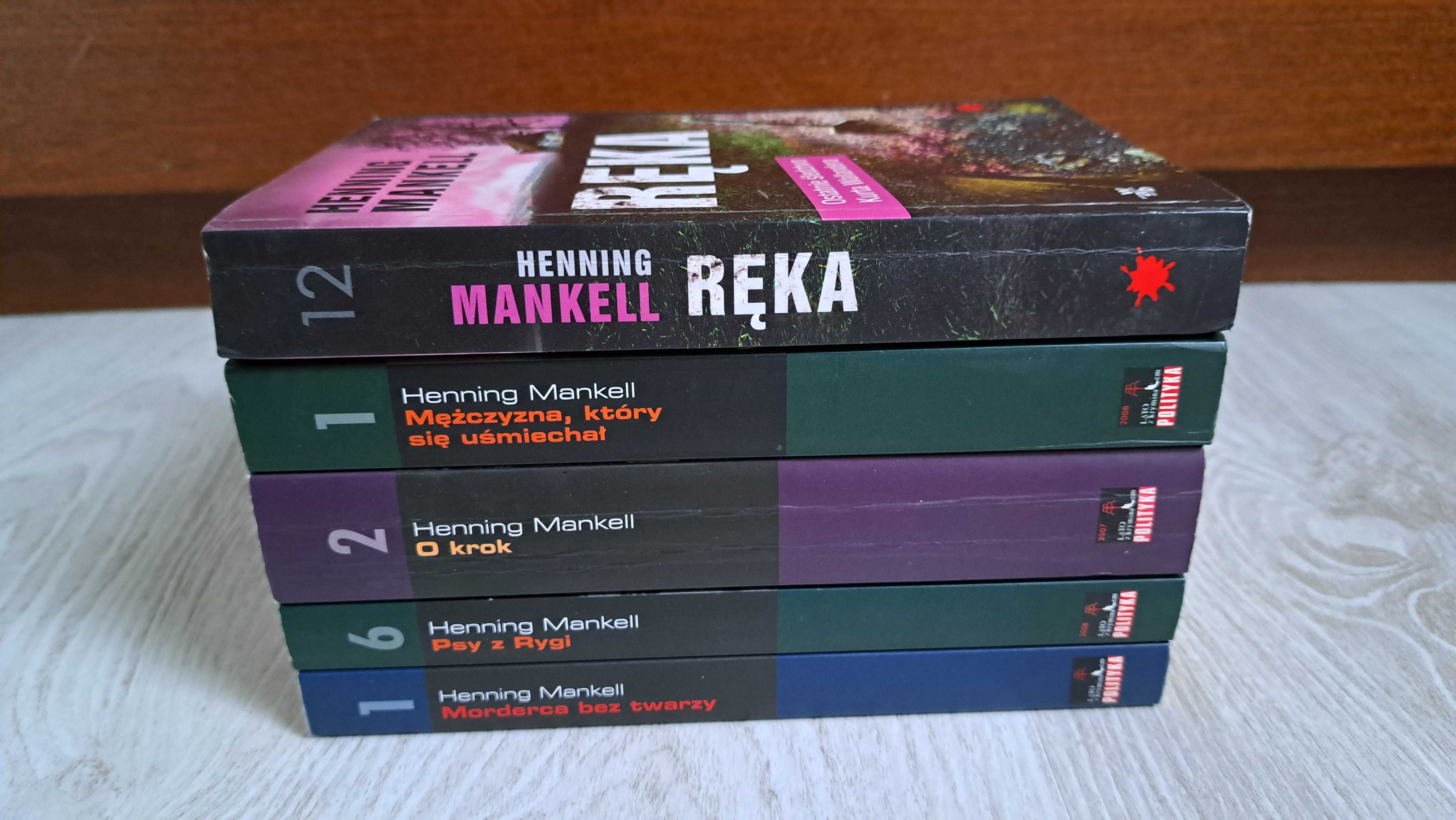 5x Mankell Morderca bez twarzy Psy z Rygi Mężczyzna O krok Ręka