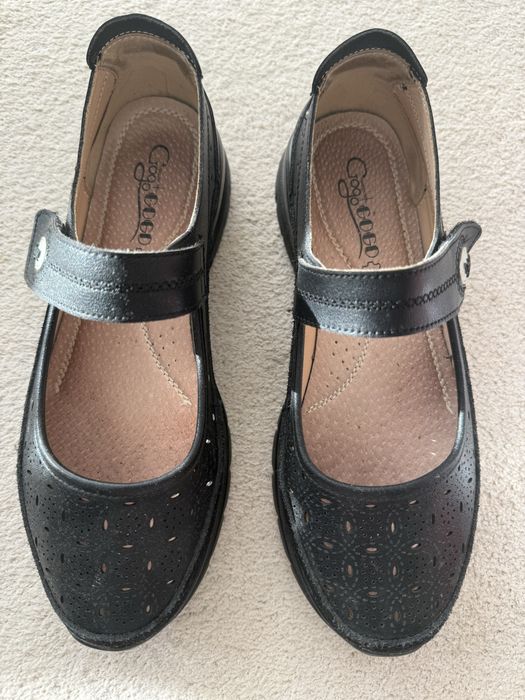 Skorzane baleriny 39