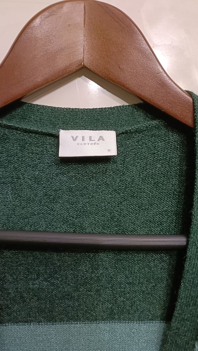 Zielona narzutka sweter Vila S