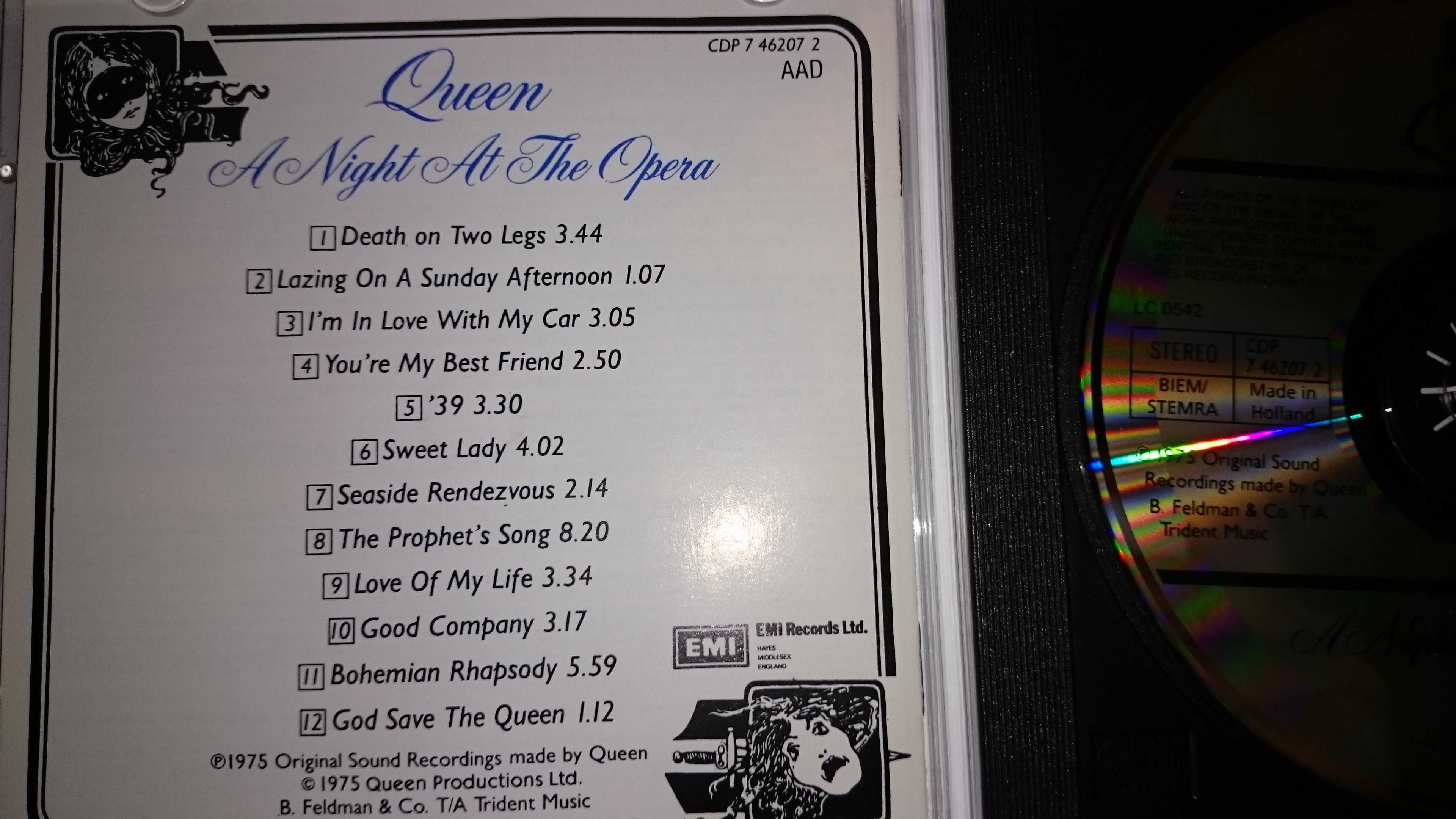 queen (a night at the opera) 4º albúm de originais do grupo queen 1975