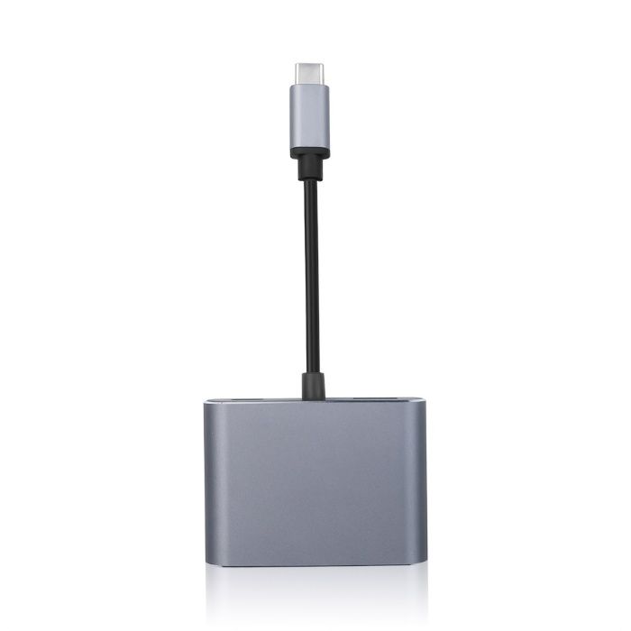2 монитора! Адаптер 4в1 Type-C to HDMI, VGA, USB 3.0, Charging DeX/Mac