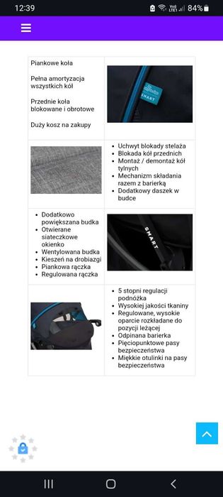 Wózek spacerowy  Baby Design Smart