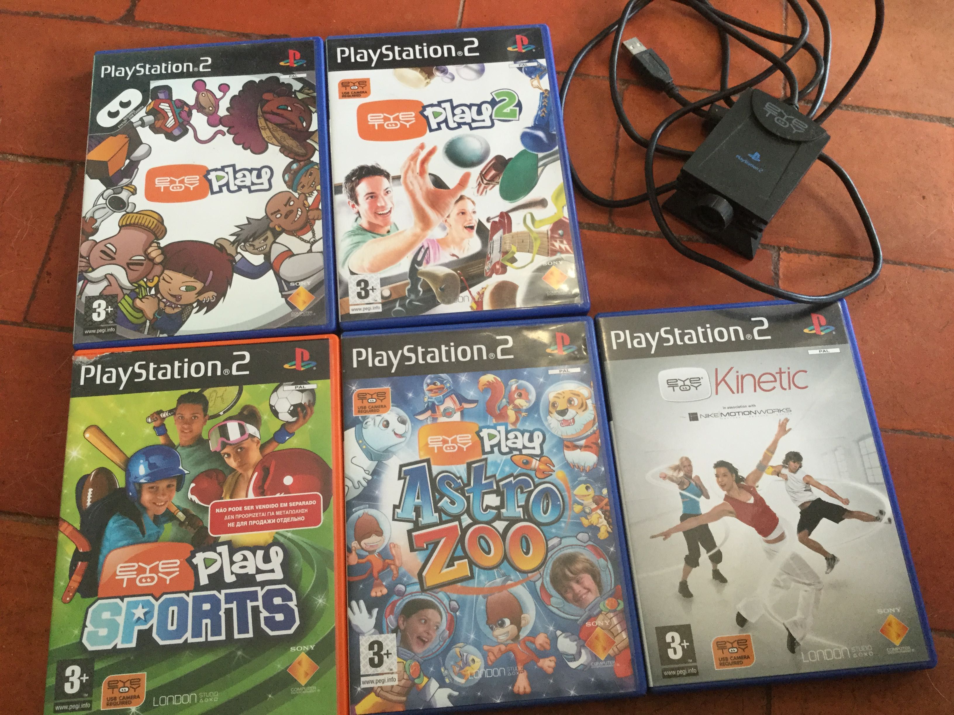 Sony Playstation 2 (PS2) - EyeToy Games + Cam