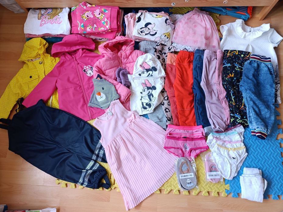 Zestaw jesień zima 86 spodnie dresy bluza body kurtka