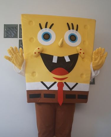 Nowy strój, kostium, przebranie Spongebob. Żywa maskotka.