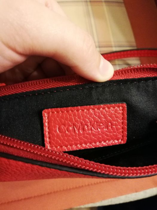 CALVIN KLEIN torebka nowa oryginalna mała wizytowa czerwona