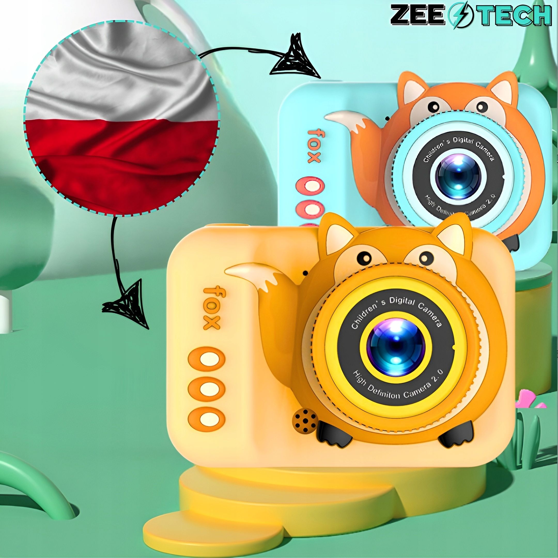 Aparat Cyfrowy Fotograficzny Dla Dzieci 40Mpx Kamera Gry + Karta 32Gb