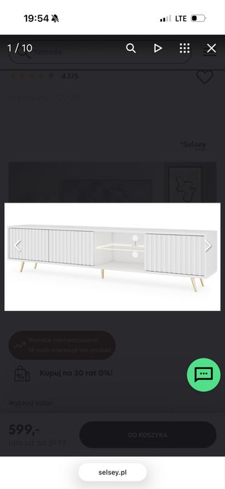 Nowa szafka RTV bello