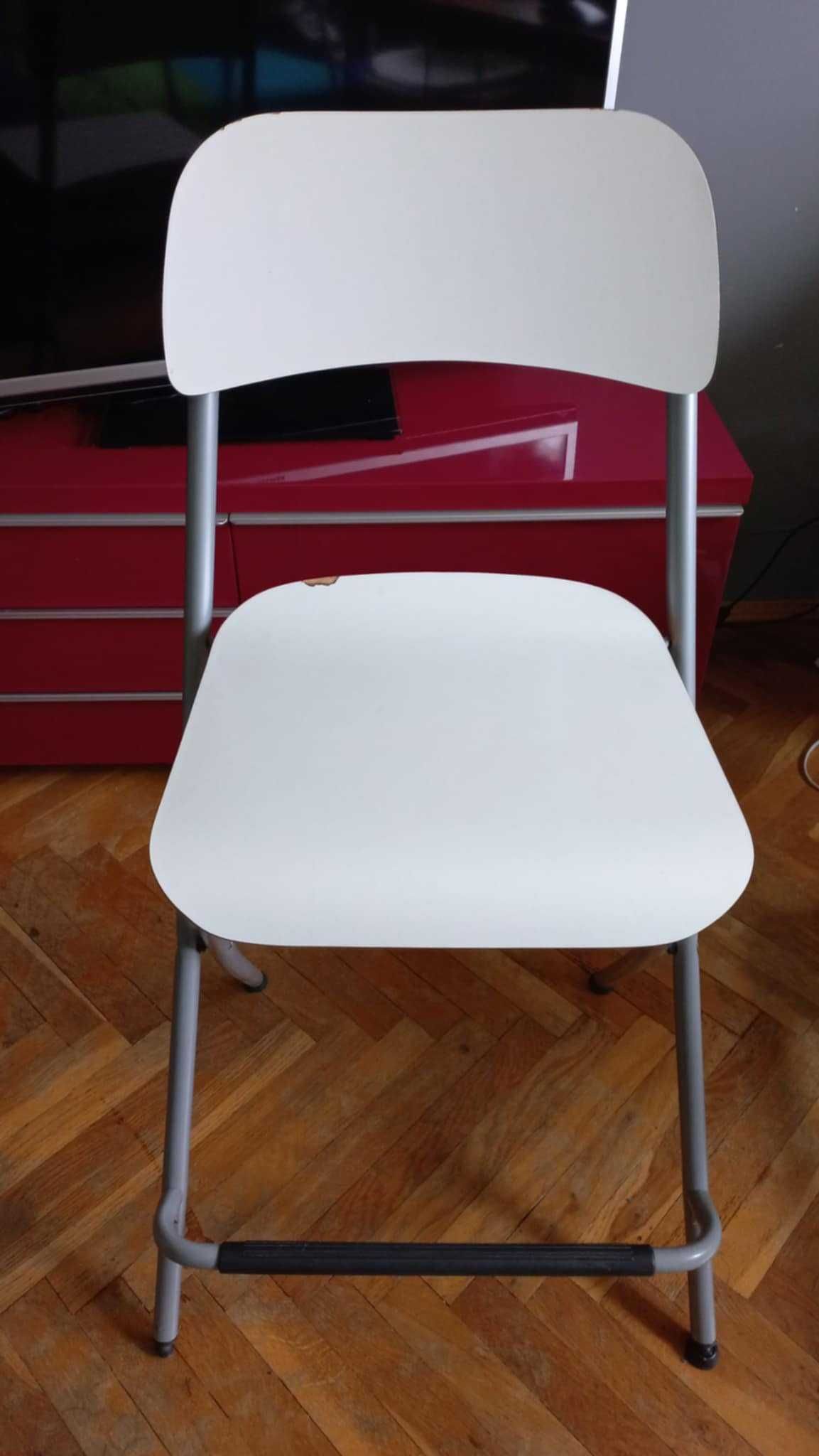 IKEA hokery stołki barowe Franklin srebrne/białe