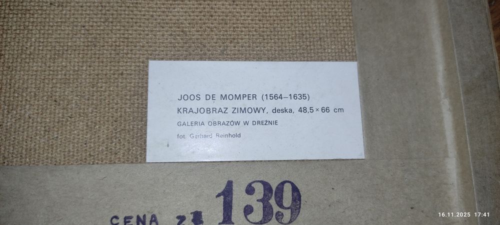Joos de Momper krajobraz zimowy deska
