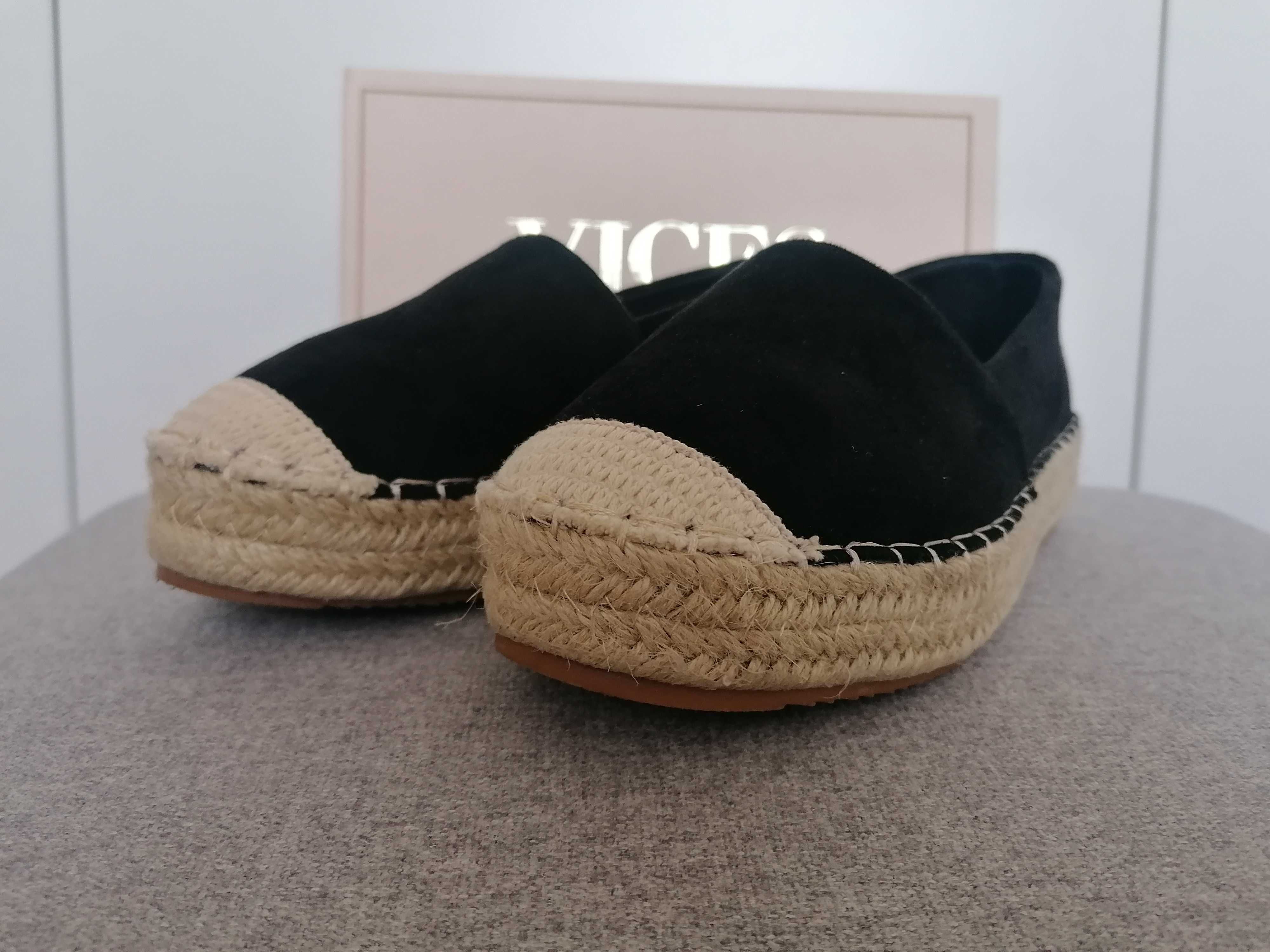 Espadryle platforma na platformie Vices czarne 37