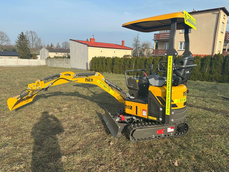 Wypożyczalnia Wynajem Minikoparka 1.3t  Wywrotka zagęszczarka 500kg