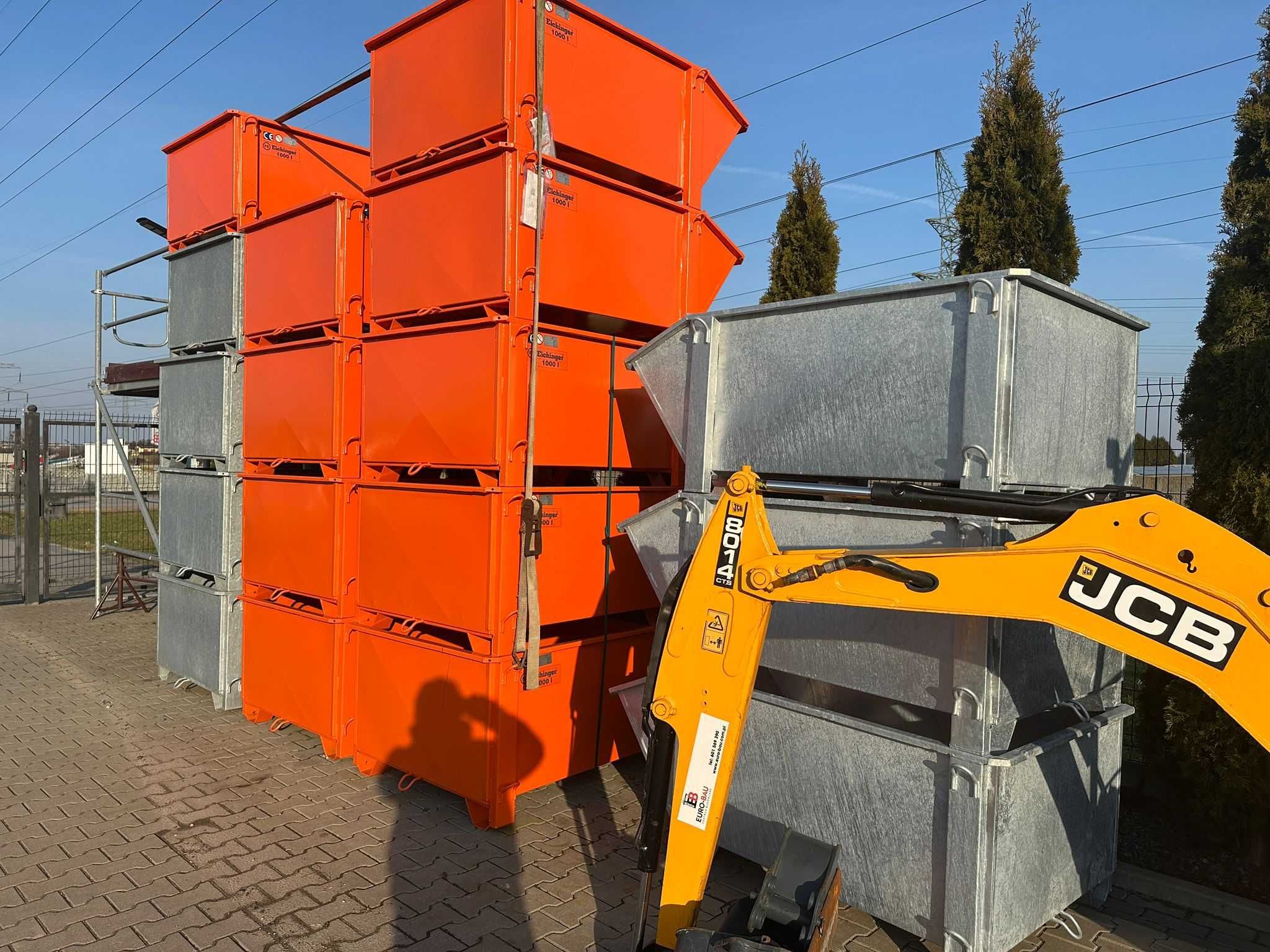 Pojemnik zbiornik dźwigowy łańcuch do betonu Niemiecki Eichinger 500L