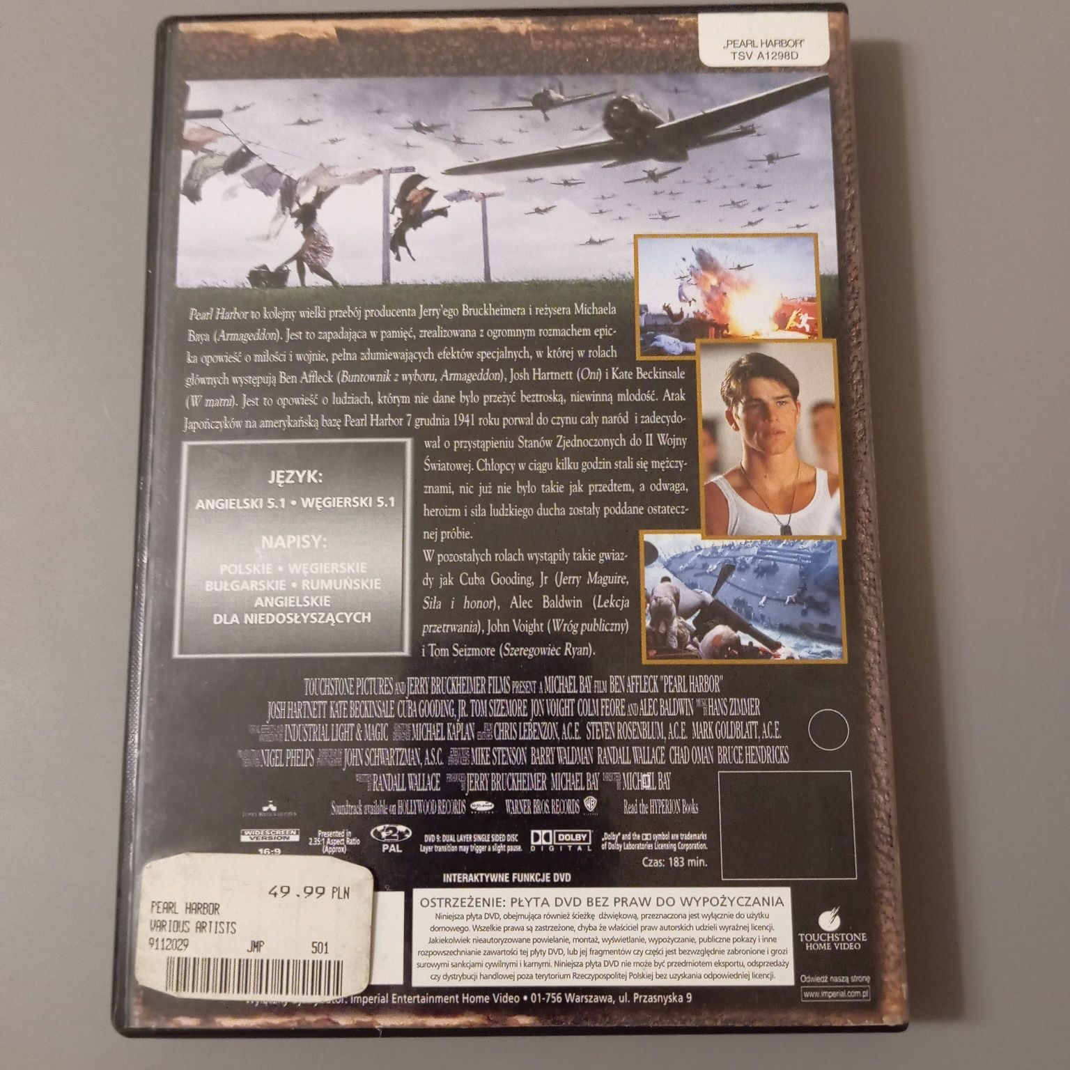 Pearl Harbor, film DVD, stan bdb