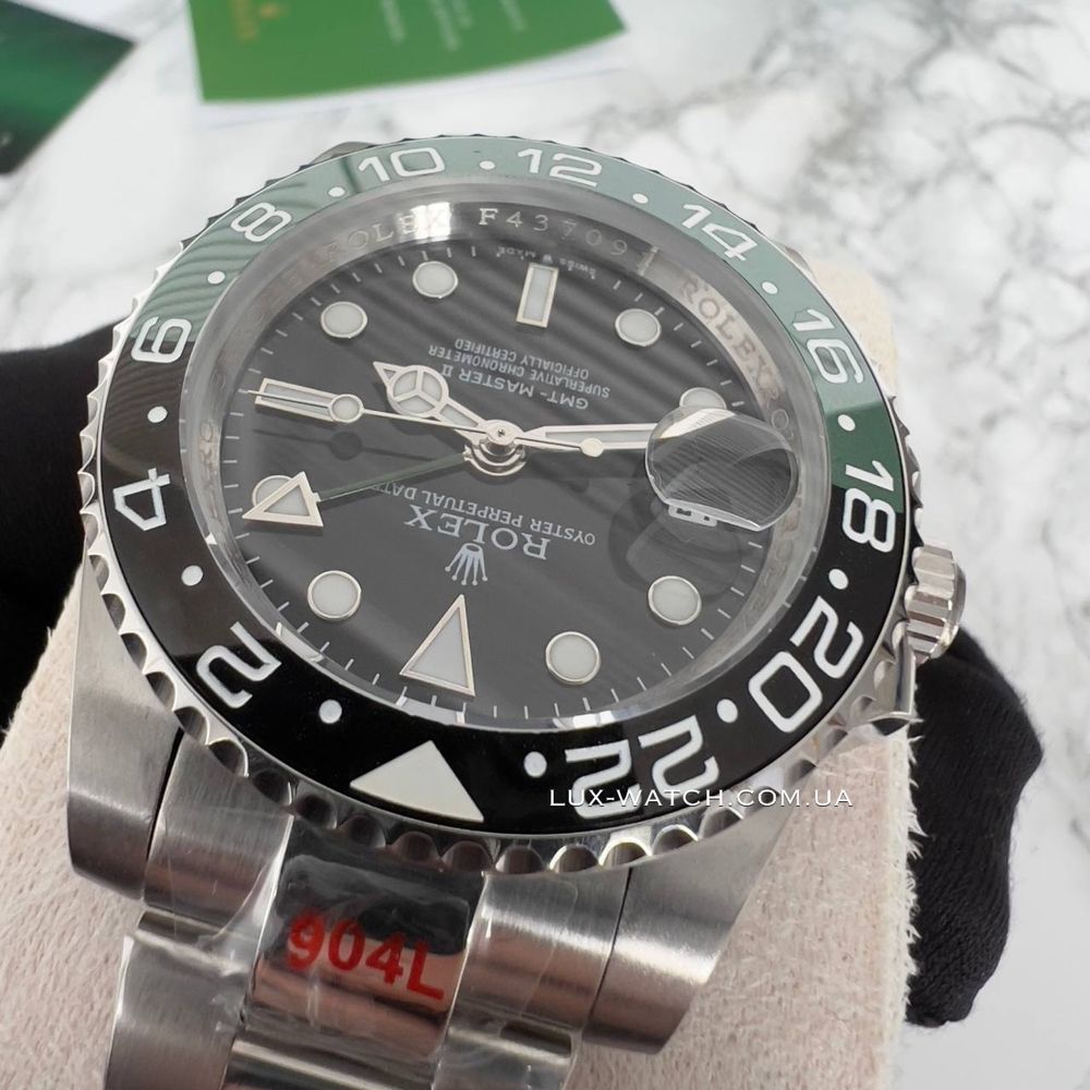 Часы мужские Rolex GMT-Master II Silver-Black-Green