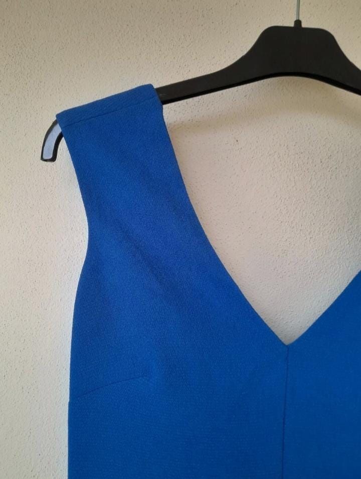 Vestido de cerimónia azul Mango S