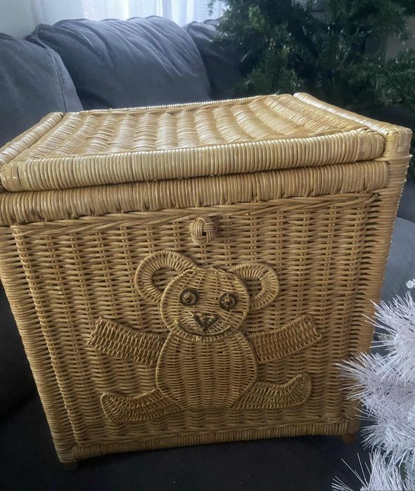 Skrzynia kosz wiklinowy